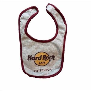 Hard Rock Cafe Kids Bib - Gray and Maroon